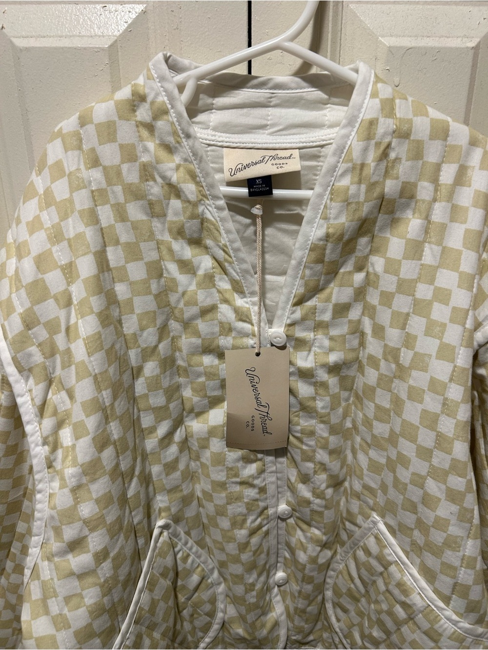 NWT Universal Thread Quilted Checkerboard Cardigan Jacket , XS - Picture 3 of 7